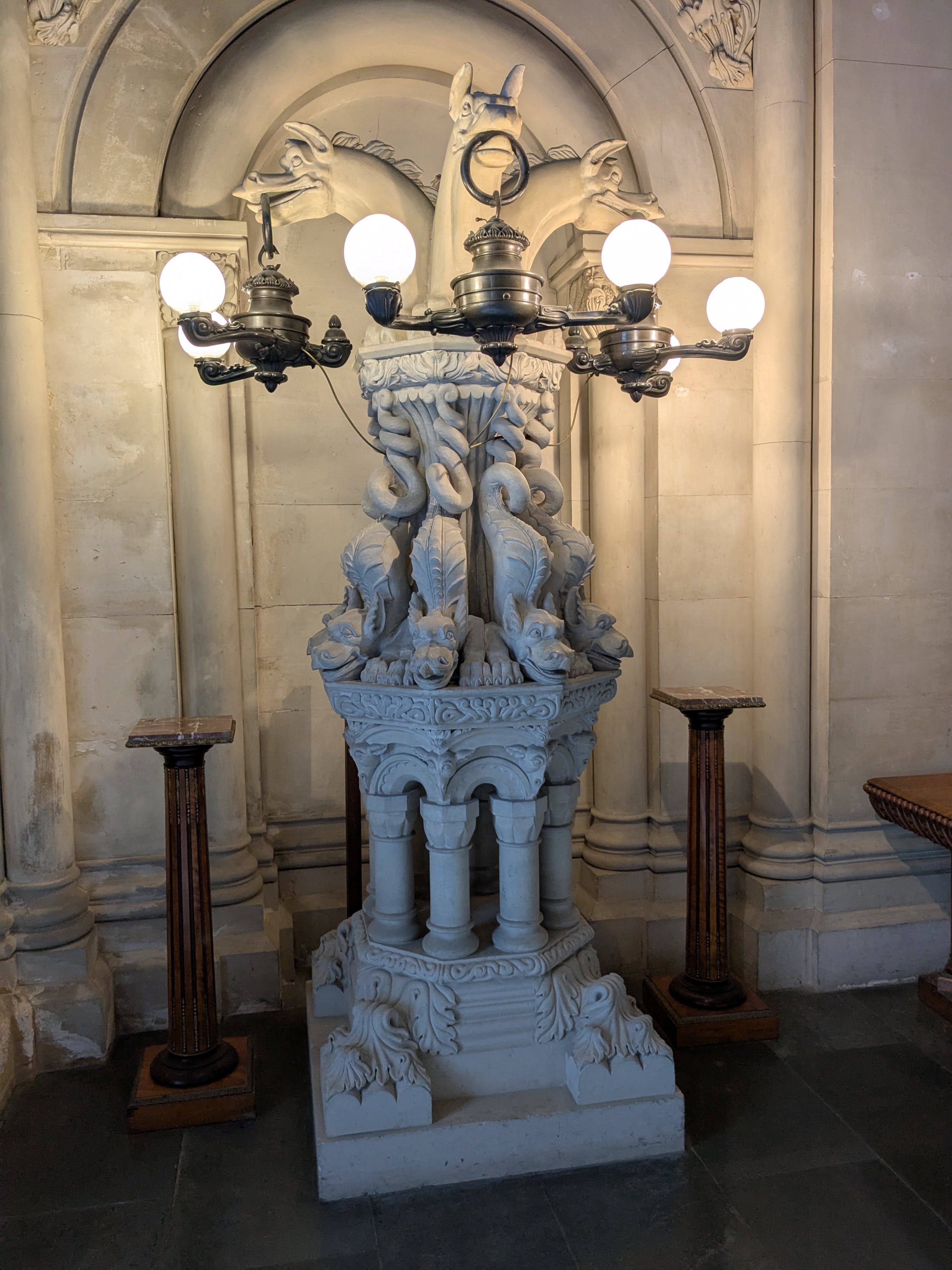 Penrhyn Castle - Carved Stone Lamp