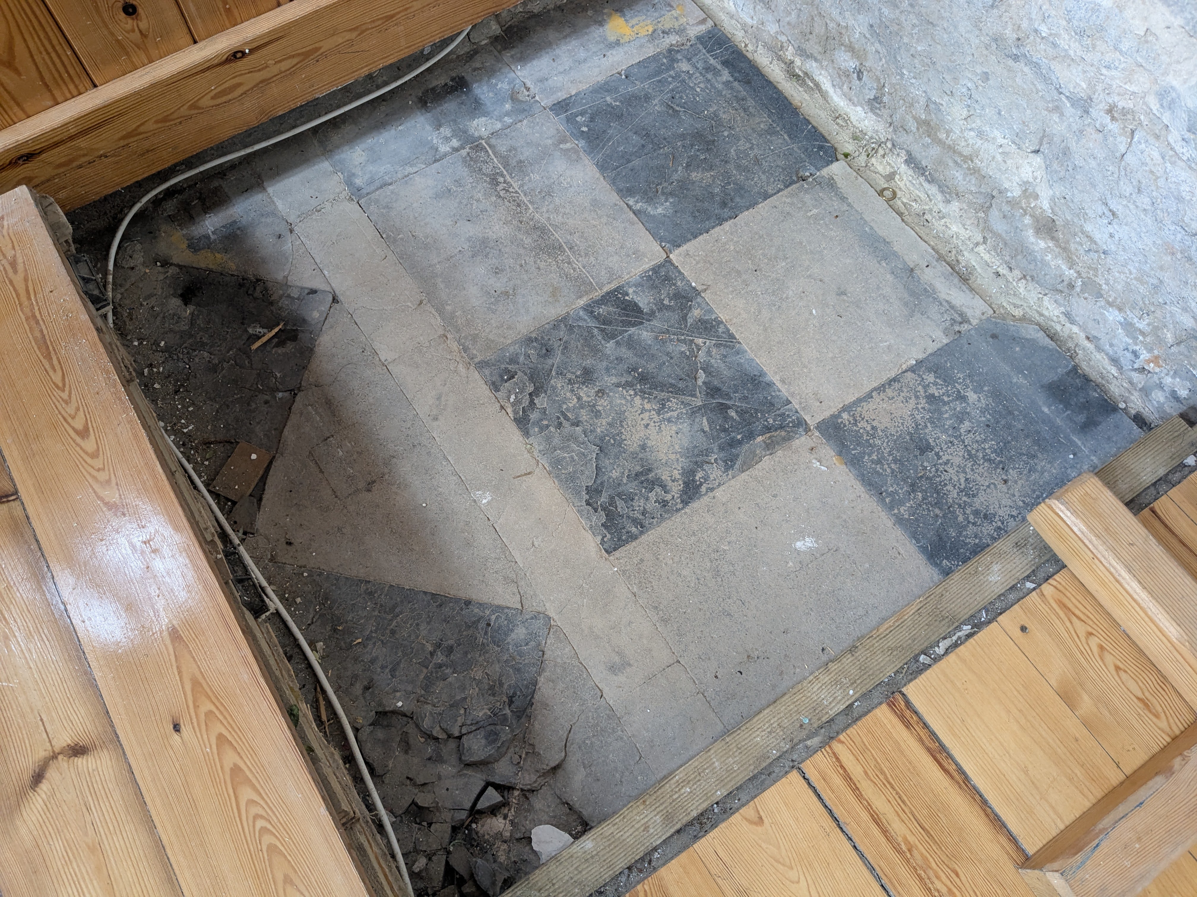 Lulworth Castle - Hall - Original Paved Floor